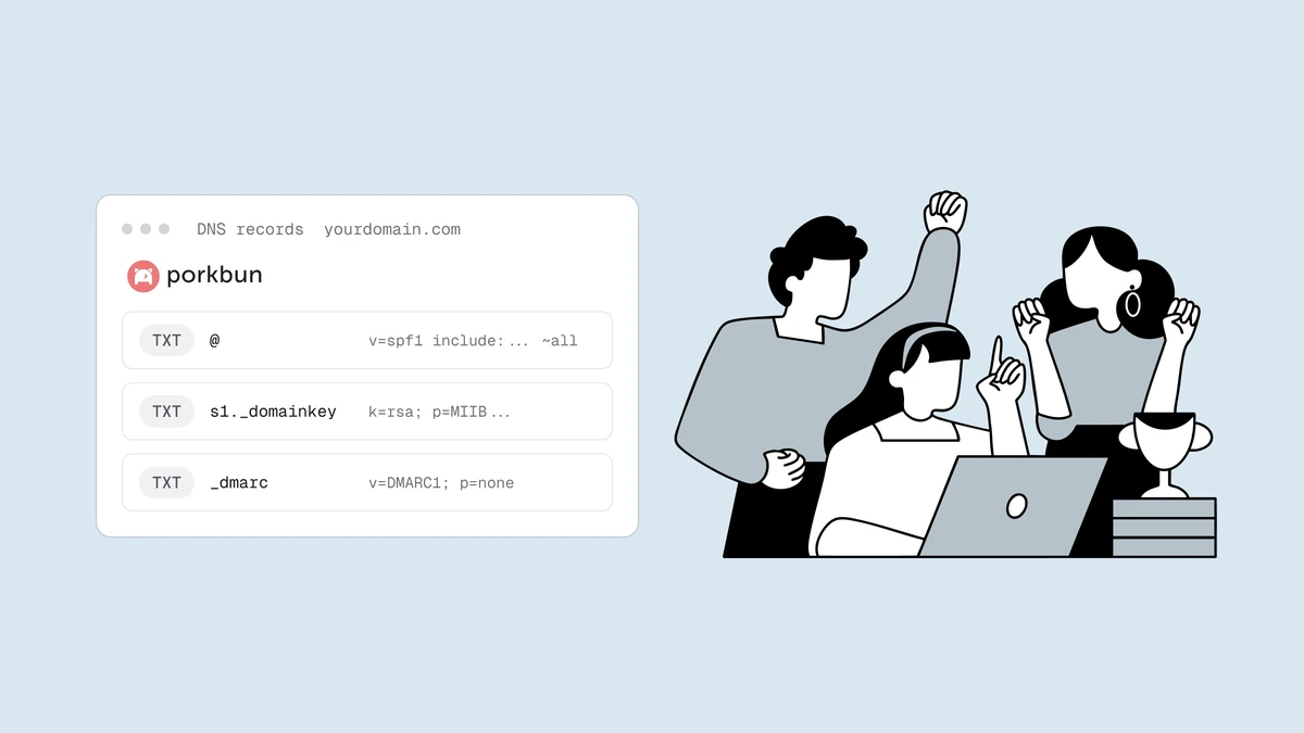 Como configurar SPF, DKIM e DMARC no Porkbun
