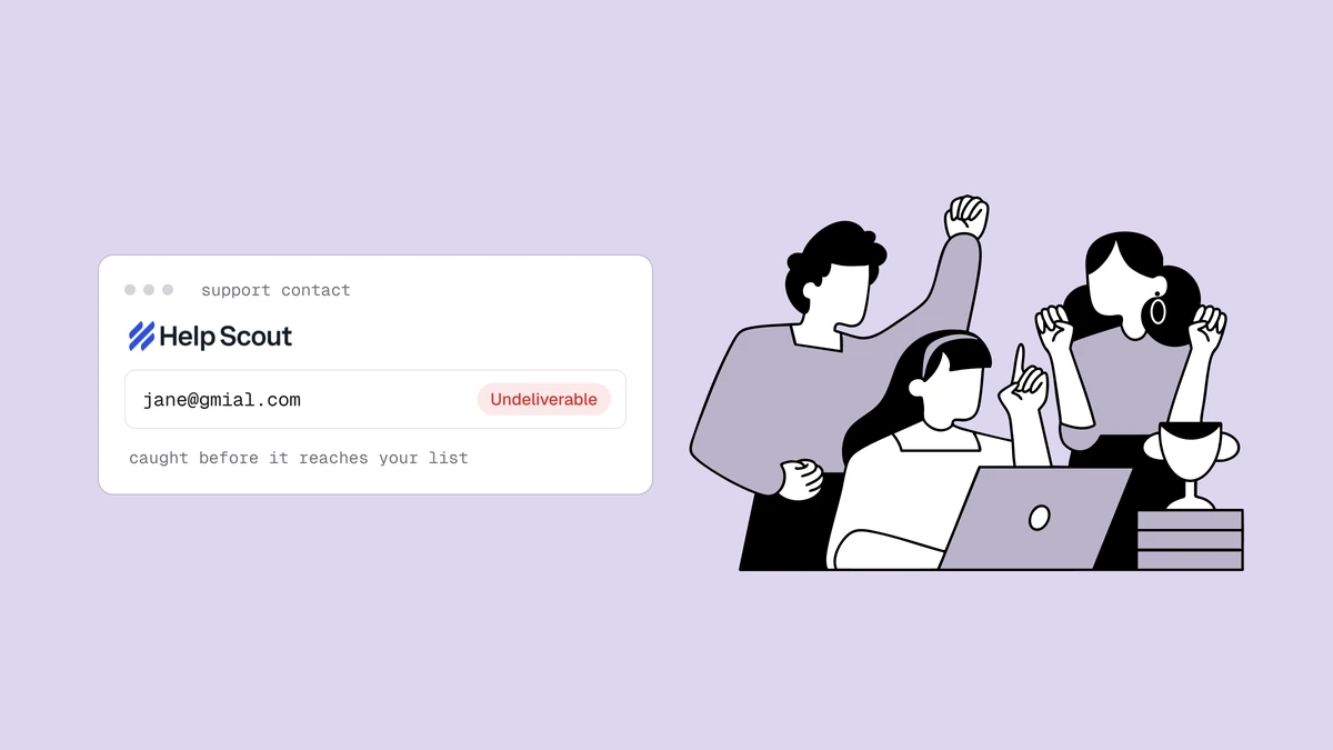 Como verificar e-mails no Help Scout e marcar os não entregáveis